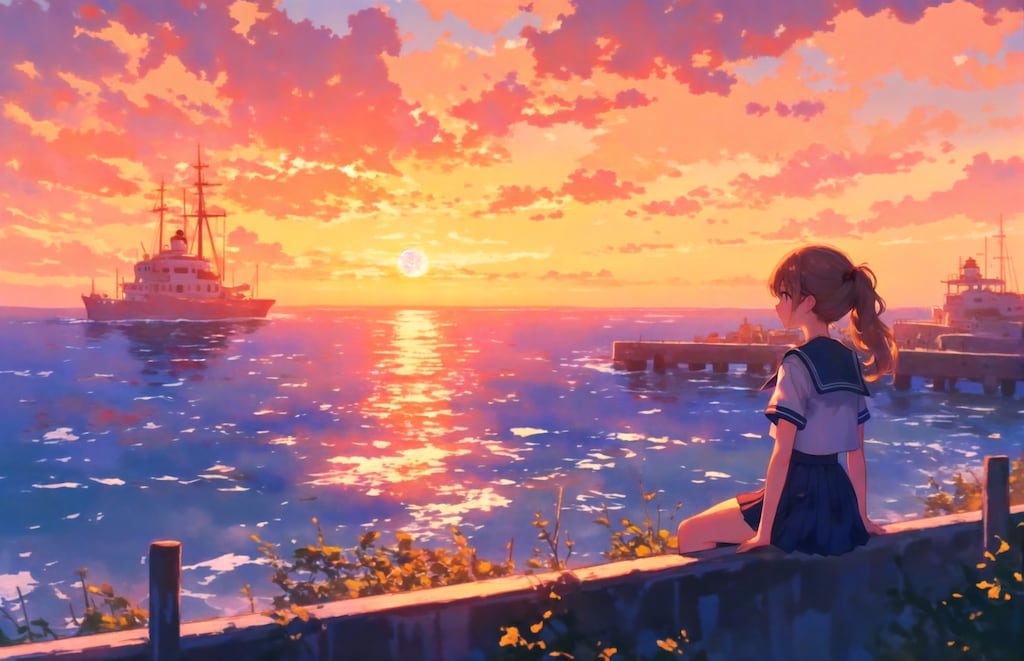 夏の夕陽はなぜか寂しい