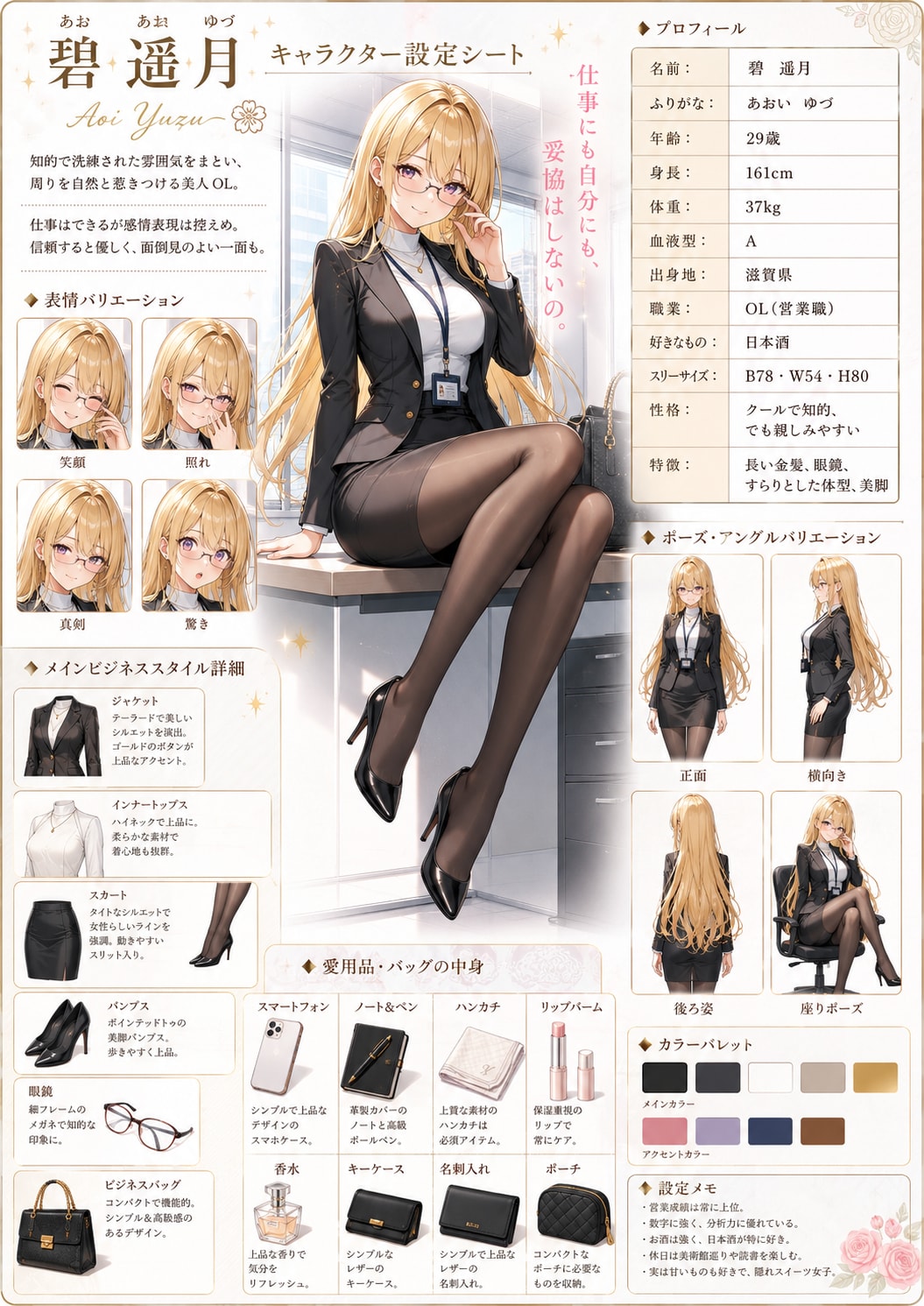 ゆづちゃんのキャラクター設定シート | の人気AIイラスト・グラビア