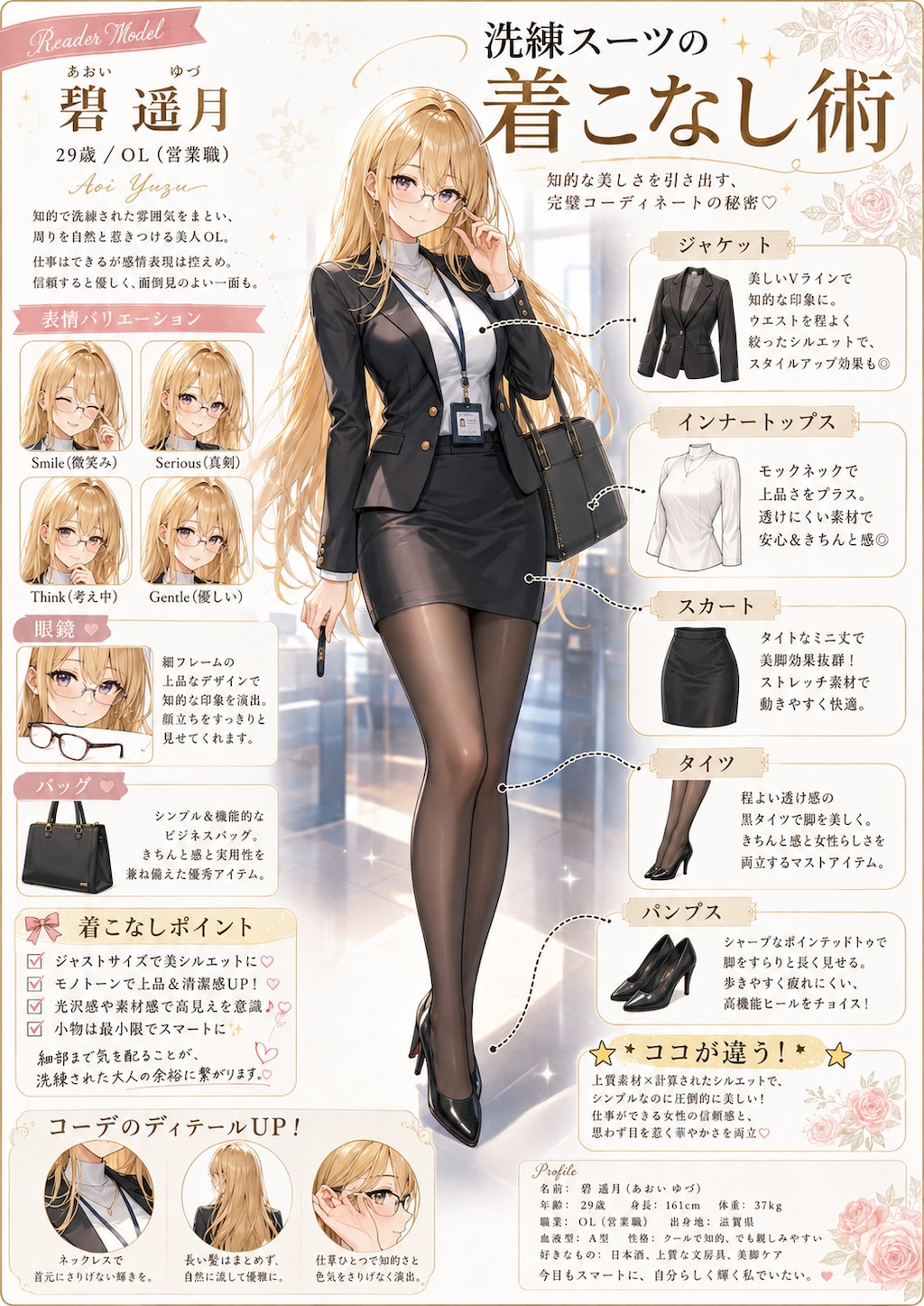 ゆづちゃんのキャラクター設定シート