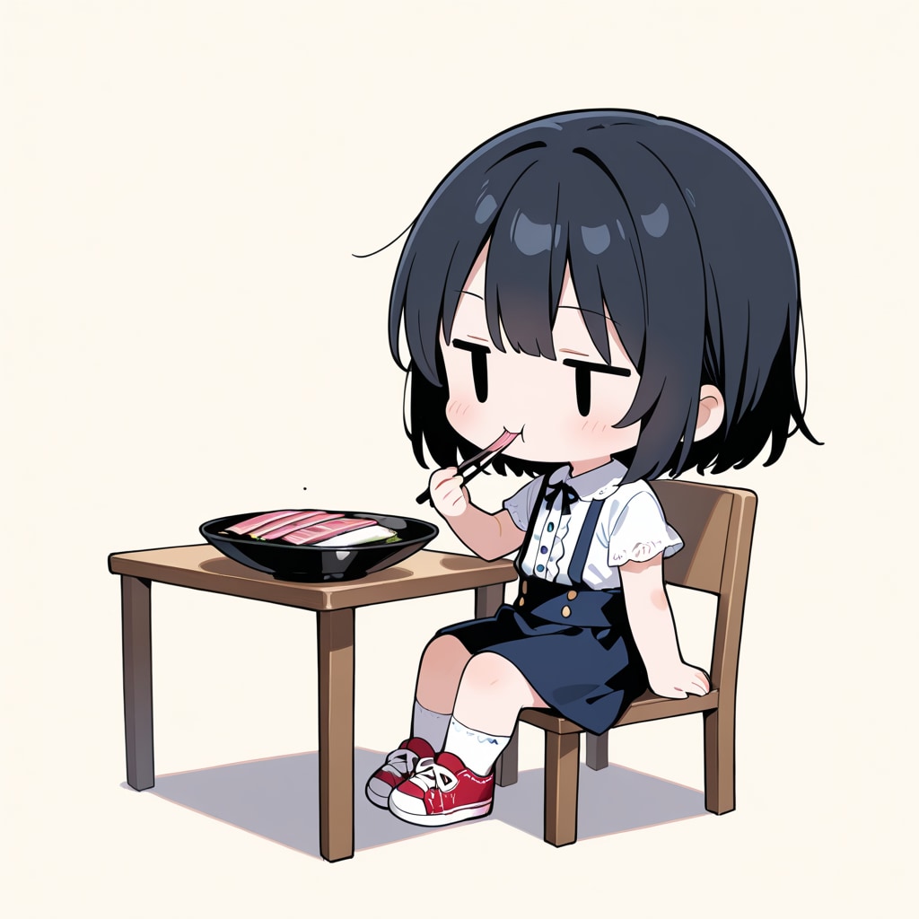 お刺身を食べる