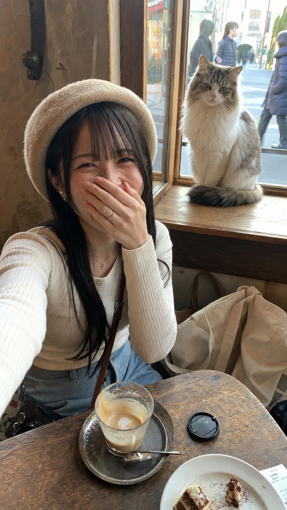 Coffee, Laughter, and a Curious Cat