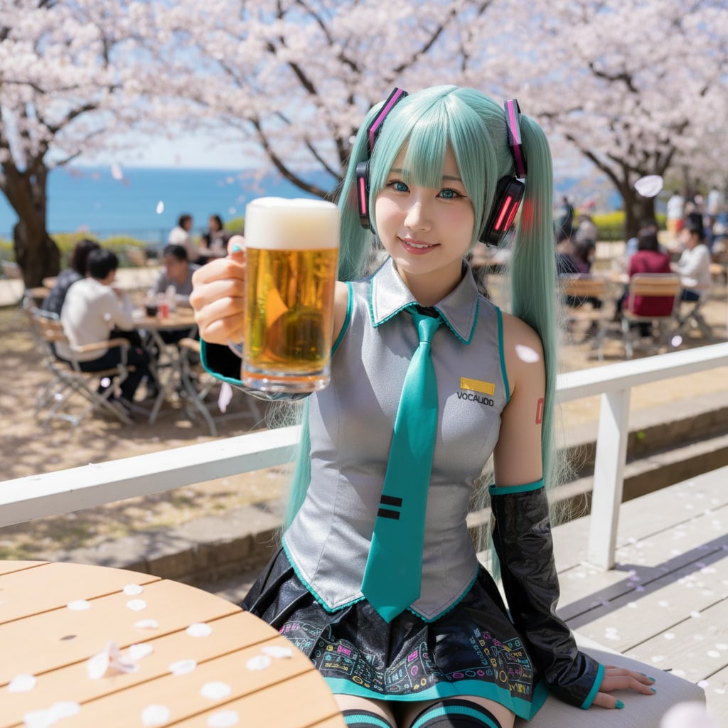 みどツイさん。ビール | の人気AIイラスト・グラビア