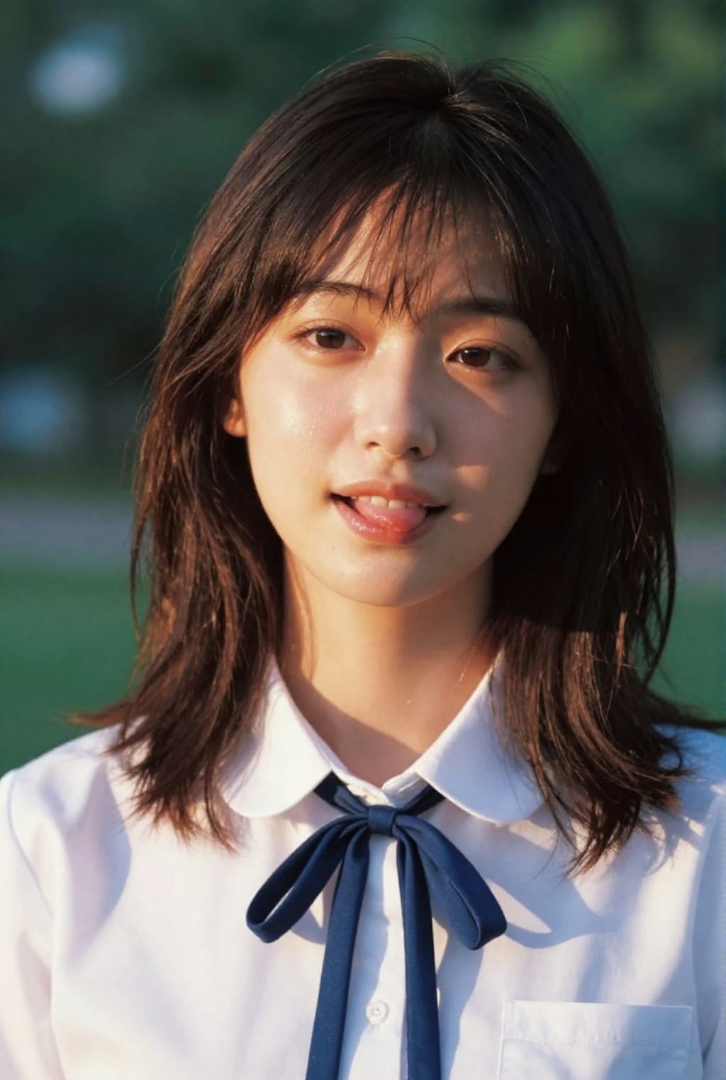 夕暮れの女子高生