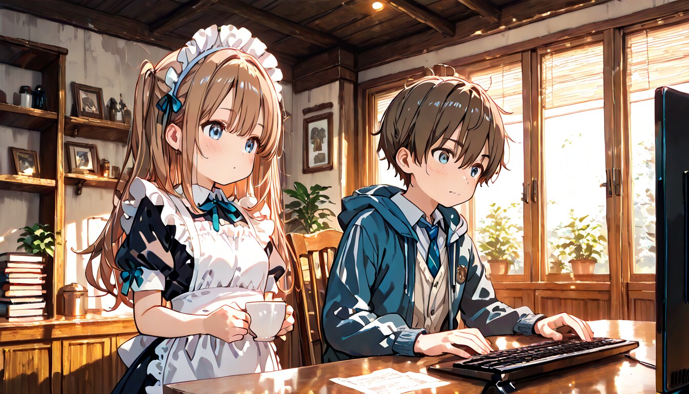 メイドさんのお給仕 | の人気AIイラスト・グラビア