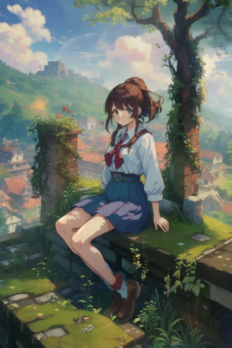 幻想世界それか遠い未来の少女
