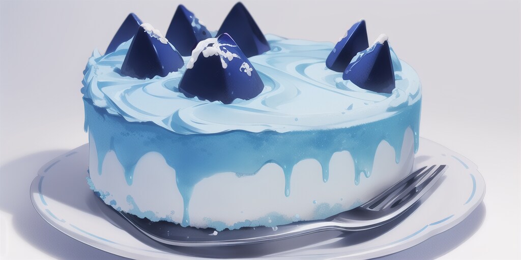 青いケーキ4