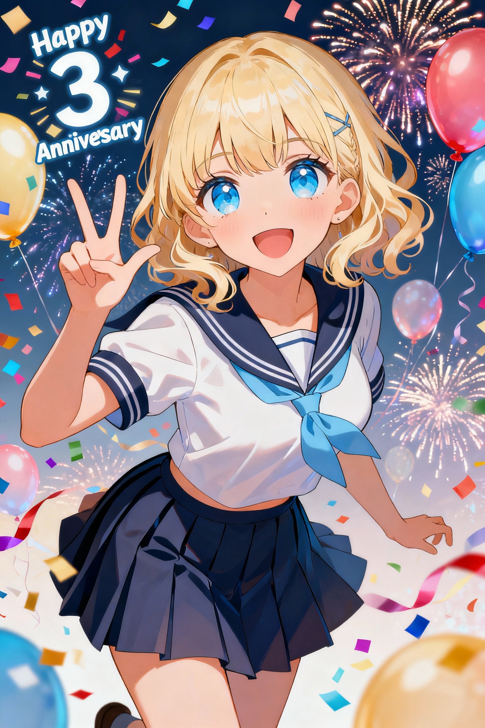 3周年、おめでとうございます | の人気AIイラスト・グラビア
