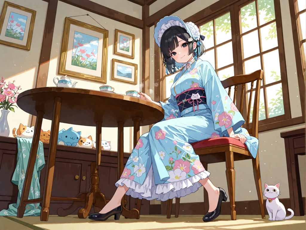 和服ロリィタの凜猫ちゃん
