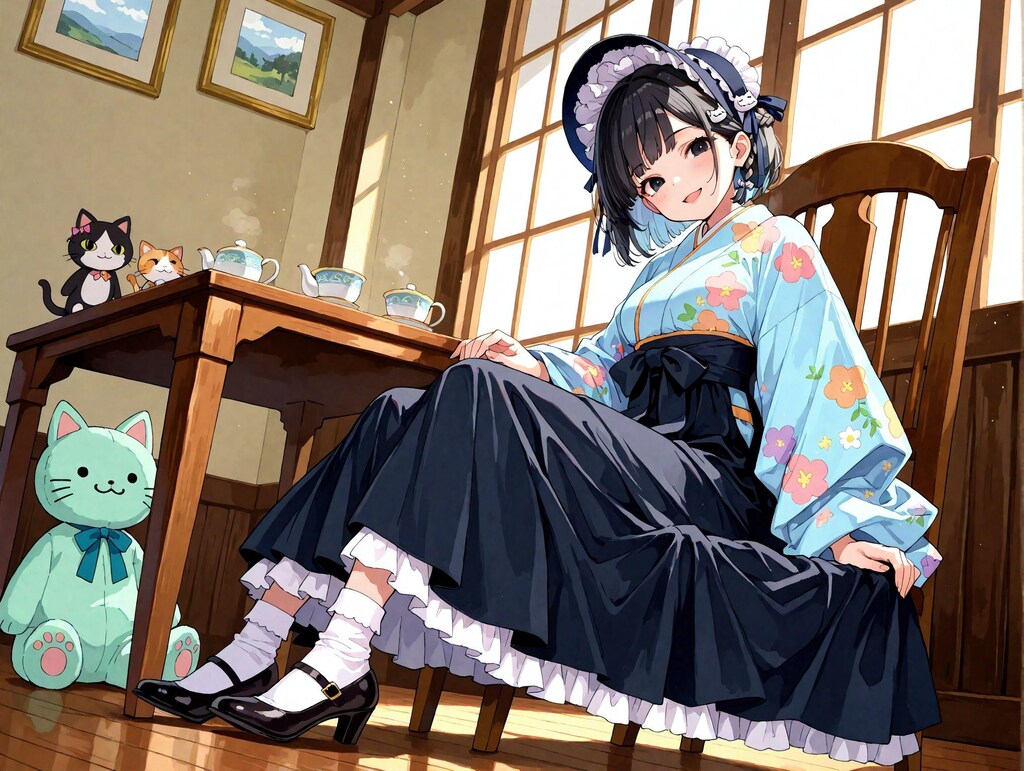 和服ロリィタの凜猫ちゃん