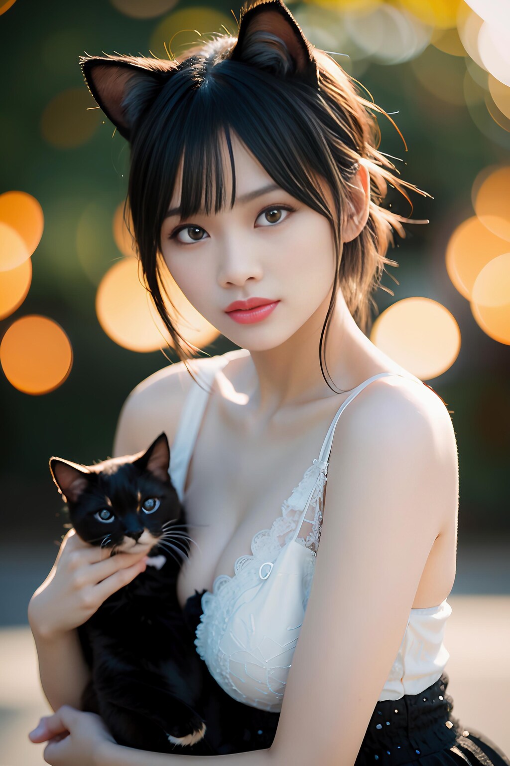 子猫を保護した猫耳少女
