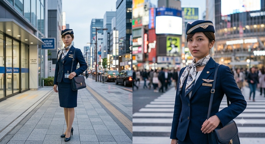 街なかコスプレ：キャビンアテンダント