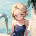 スク水の眼鏡っ娘 2枚目