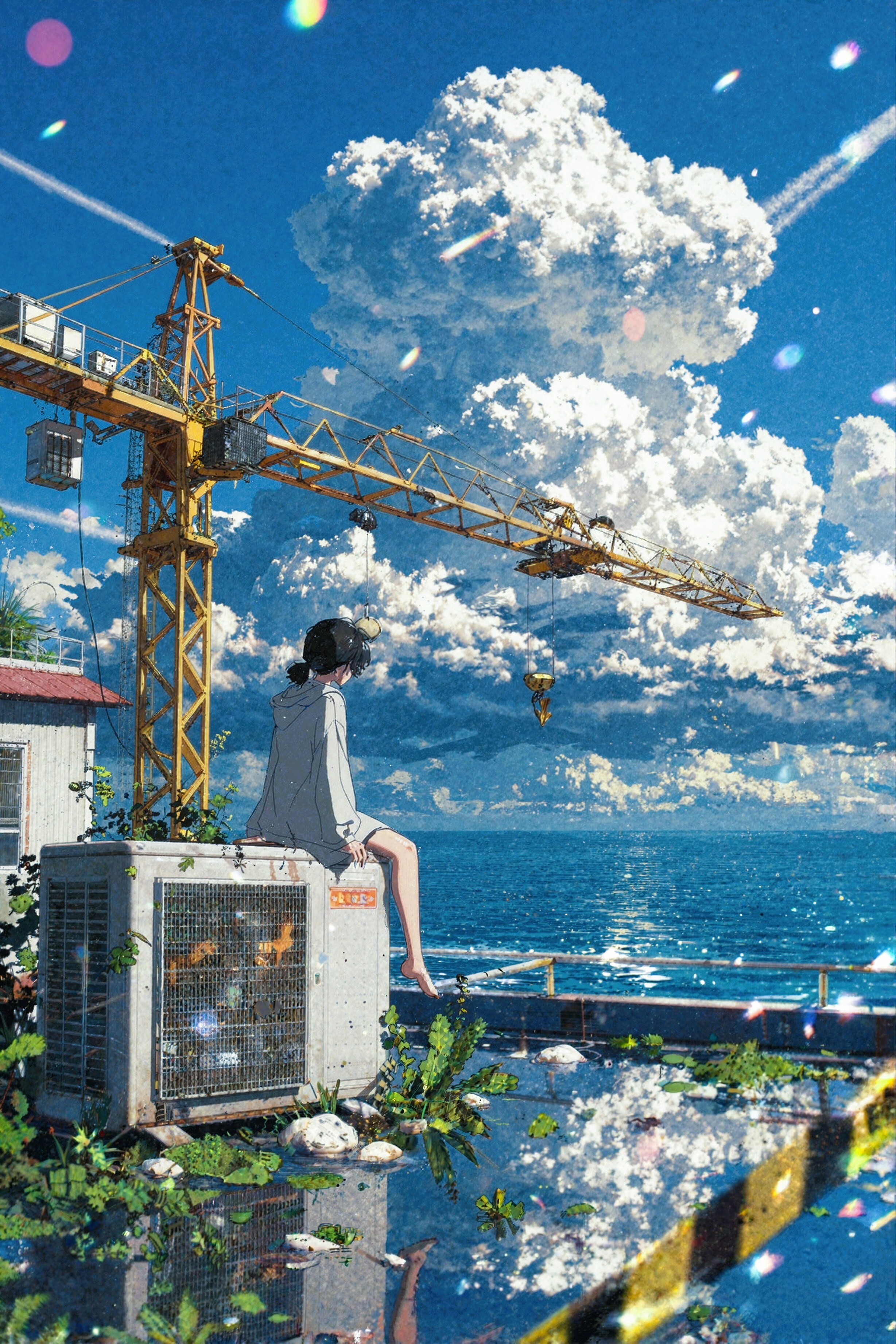 青い空、青い海