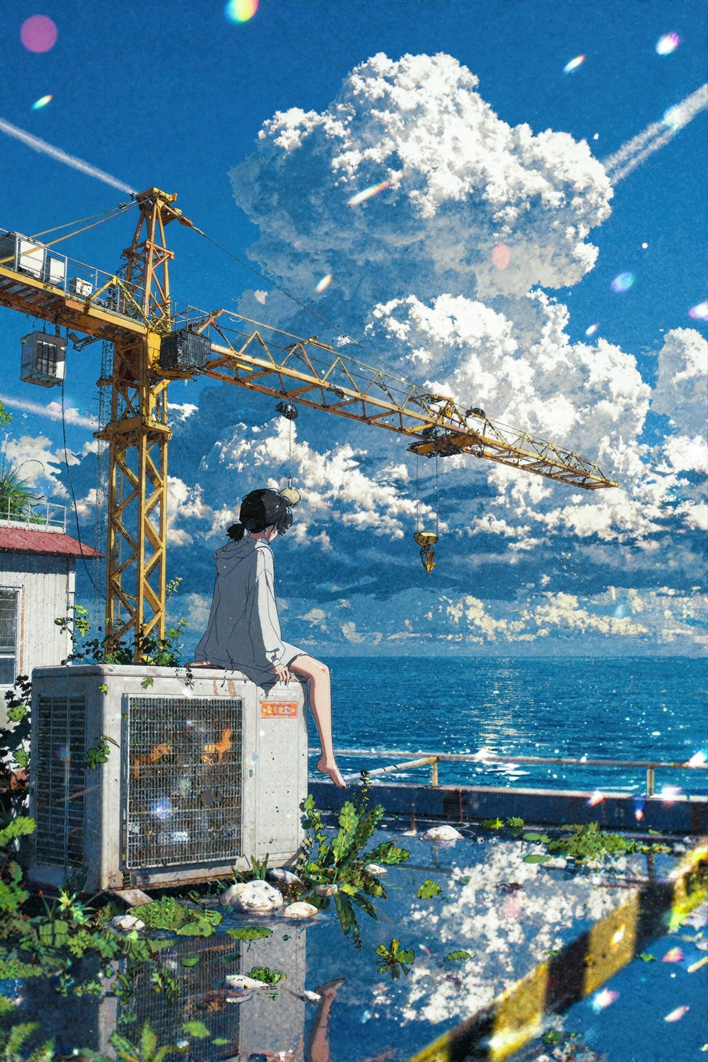 青い空、青い海