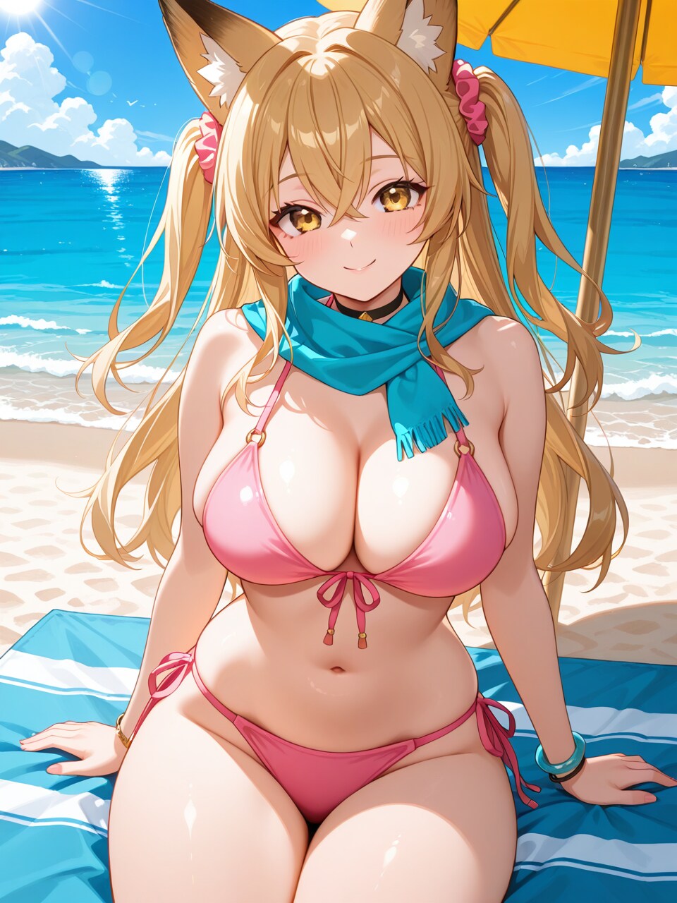 ミラさん　ピンクビキニ