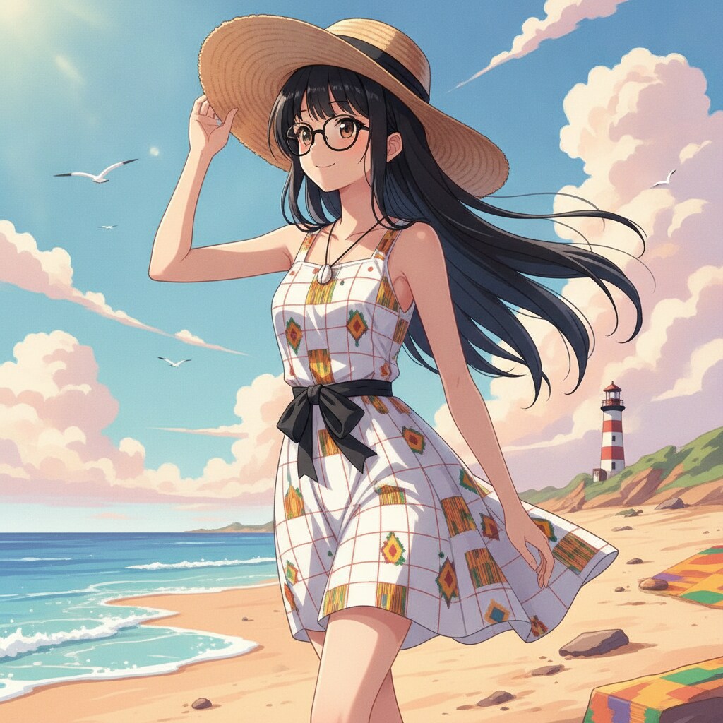 夏コーデ×アフリカ