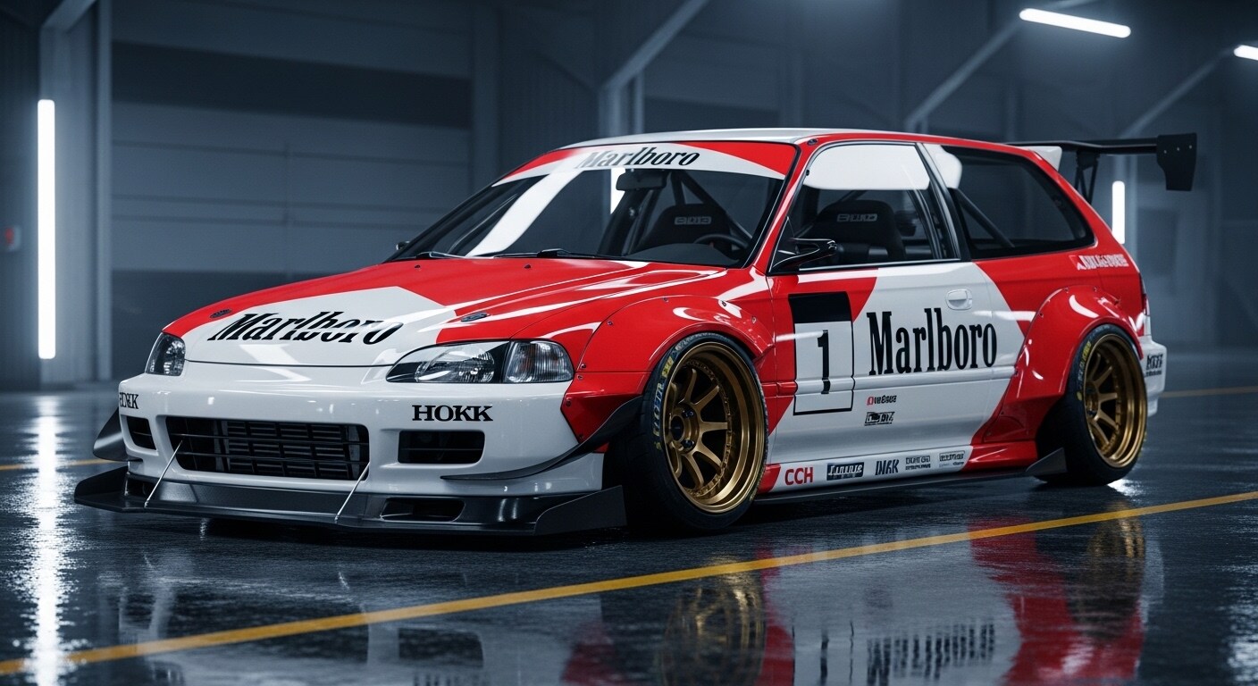 マルボロシビックレーシングカー | の人気AIイラスト・グラビア