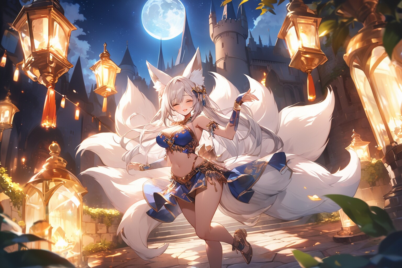 満月の夜に踊る君