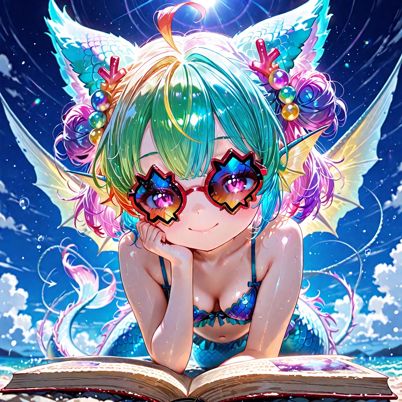 9枚）魔法で翼が生えた人魚さん