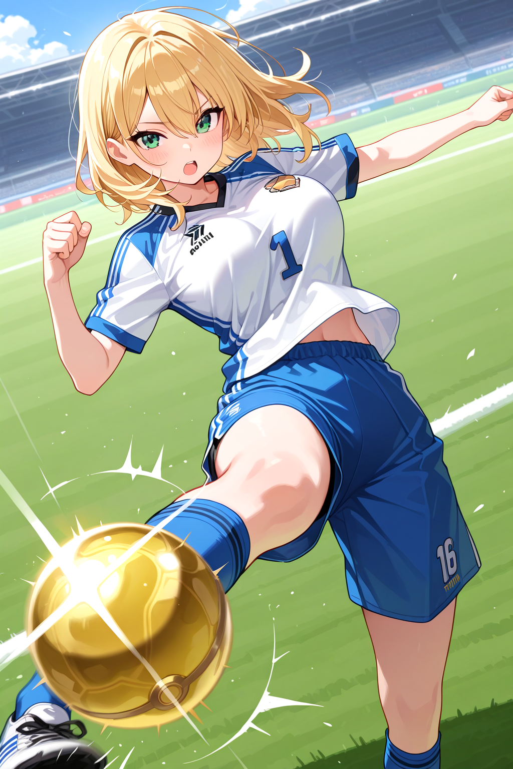 金の玉を蹴り上げる