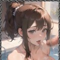 巨乳水着フェラ　 big tits swimsuit blowjob 2枚目