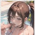 巨乳水着フェラ　 big tits swimsuit blowjob 4枚目