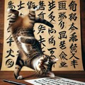 書道する猫 7枚目