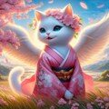 アクリル風 #桜 着物猫 8枚目