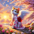 アクリル風 #桜 着物猫 6枚目