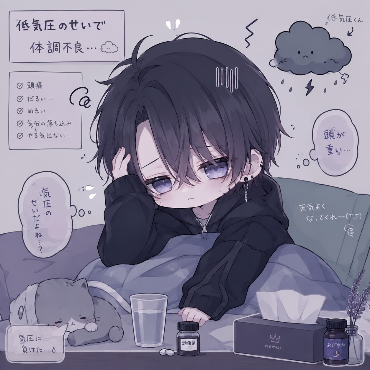 低気圧め… | の人気AIイラスト・グラビア