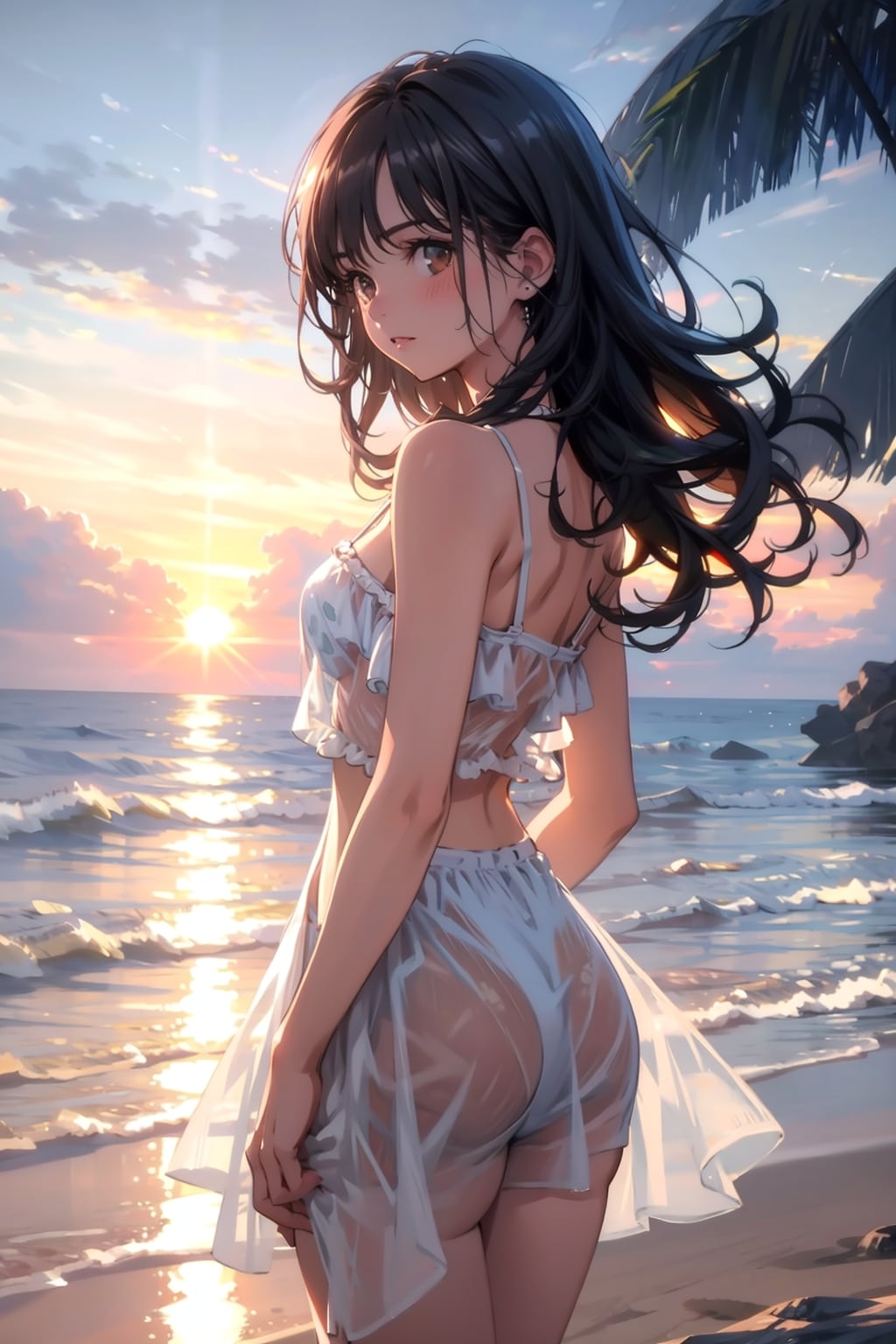 夕焼けを見つめて | の人気AIイラスト・グラビア