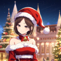 サンタ服少女と猫のクリスマス 3枚目
