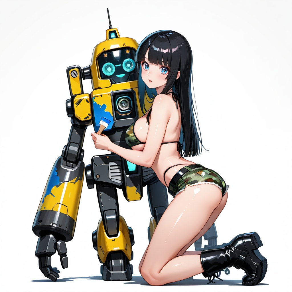 氷川美玲とレトロロボット | の人気AIイラスト・グラビア