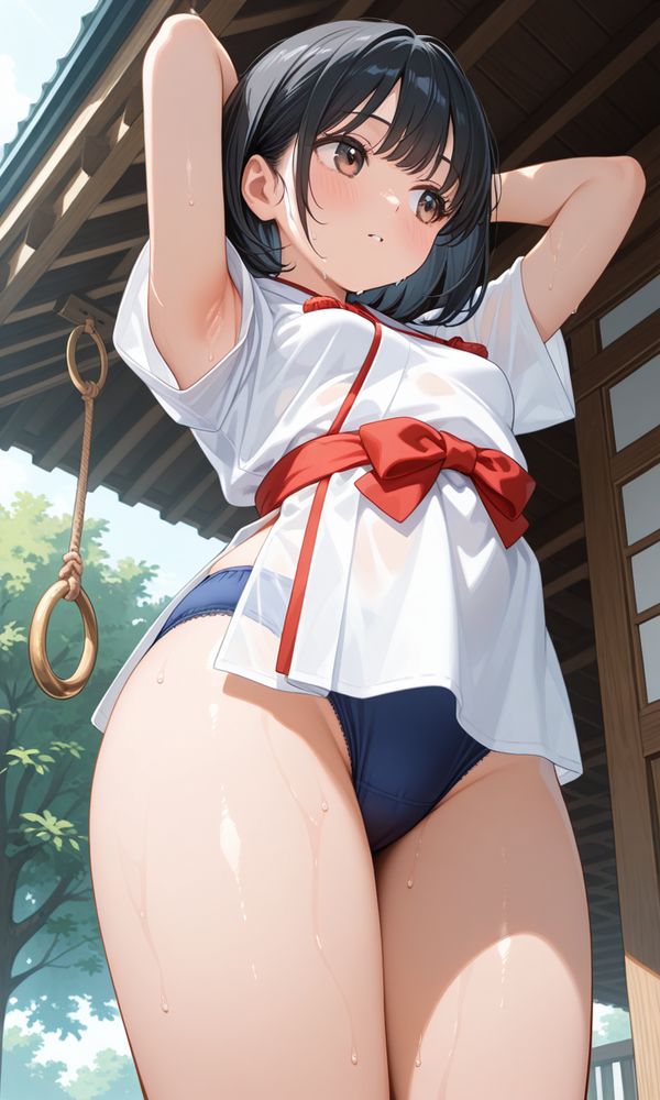ノーブラエロ巫女服ちゃん