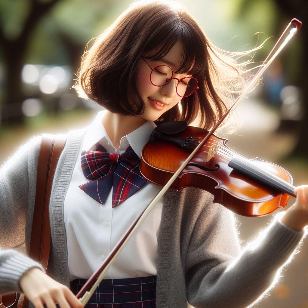 眼鏡女子 楓のバイオリン