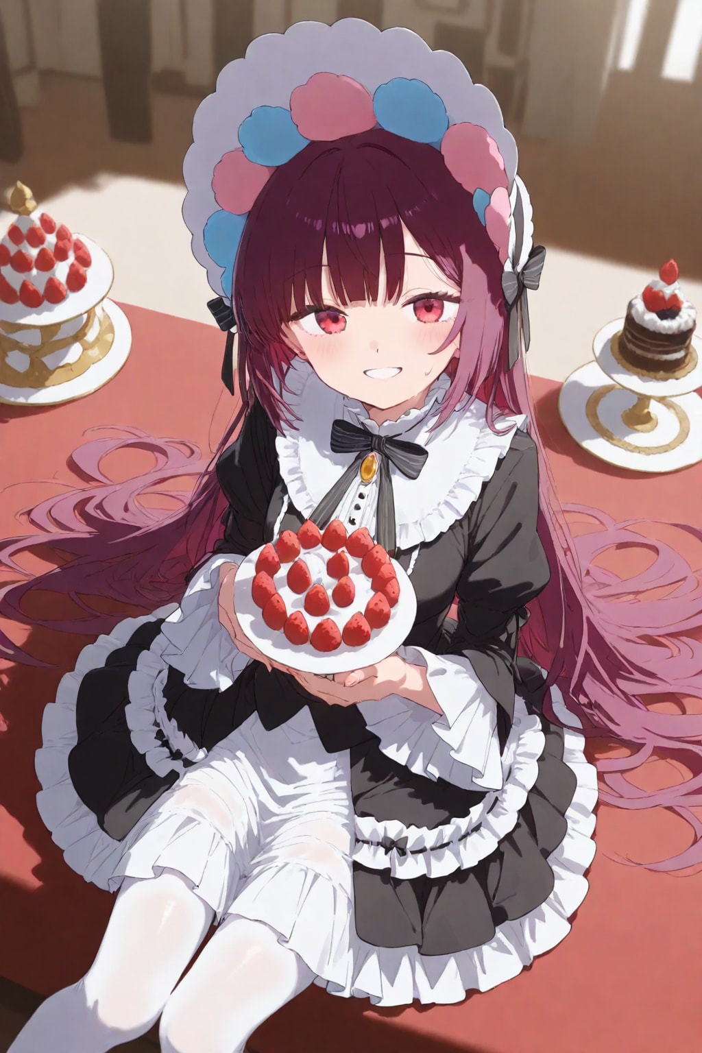 ロリータ喫茶の従業員、サービスする_20250203 | の人気AIイラスト・グラビア