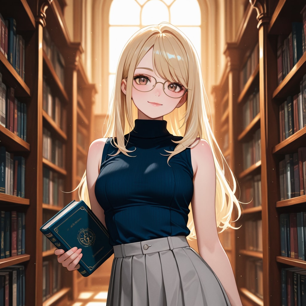 金髪眼鏡お姉さん