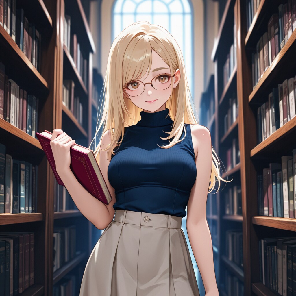 金髪眼鏡お姉さん