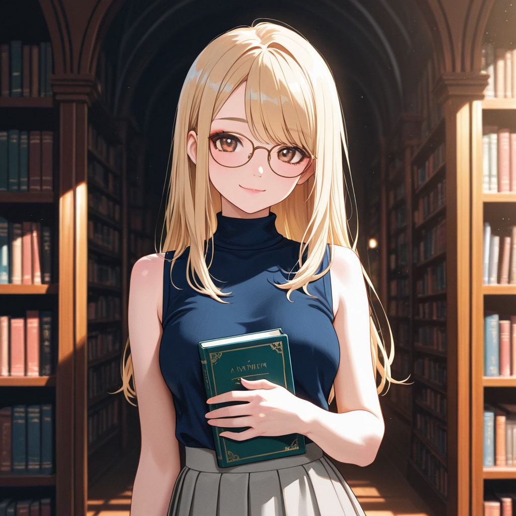 金髪眼鏡お姉さん