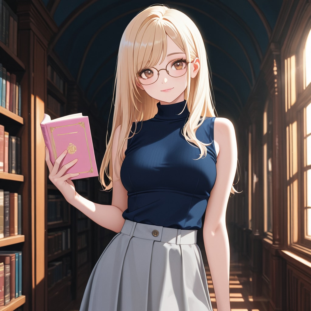 金髪眼鏡お姉さん