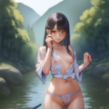 修行後の水浴び くノ一さん 4枚目