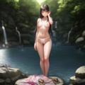 修行後の水浴び くノ一さん 3枚目