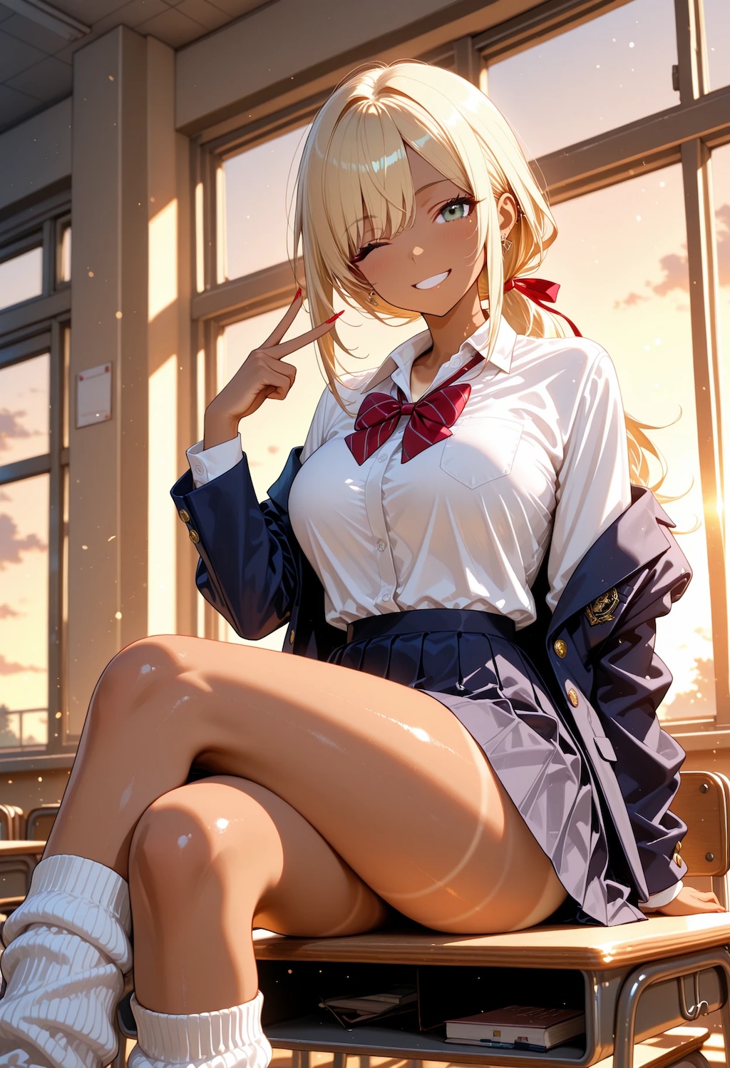 放課後の教室で