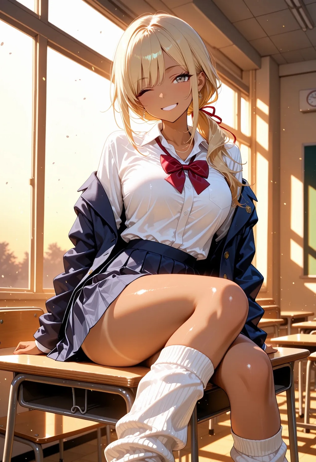 放課後の教室で