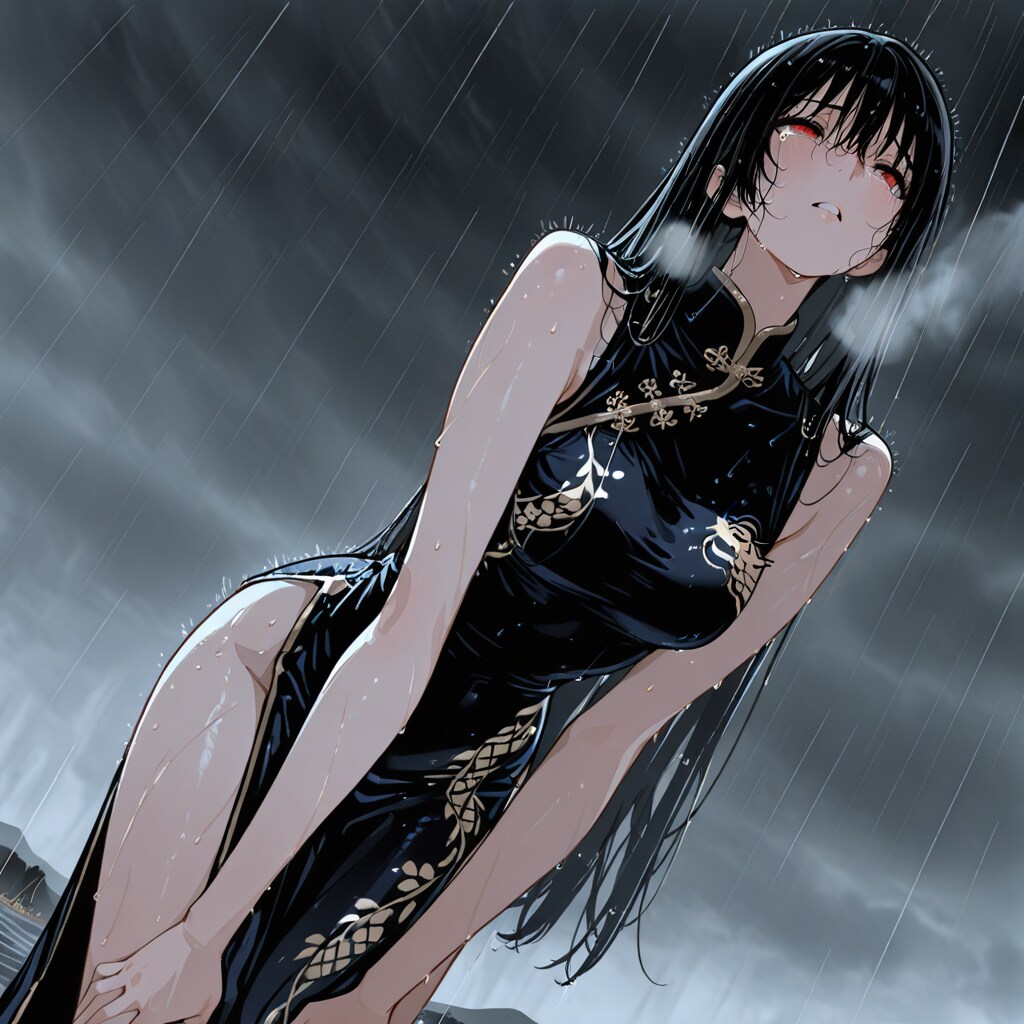 雨で涼む大人ししょちゃん