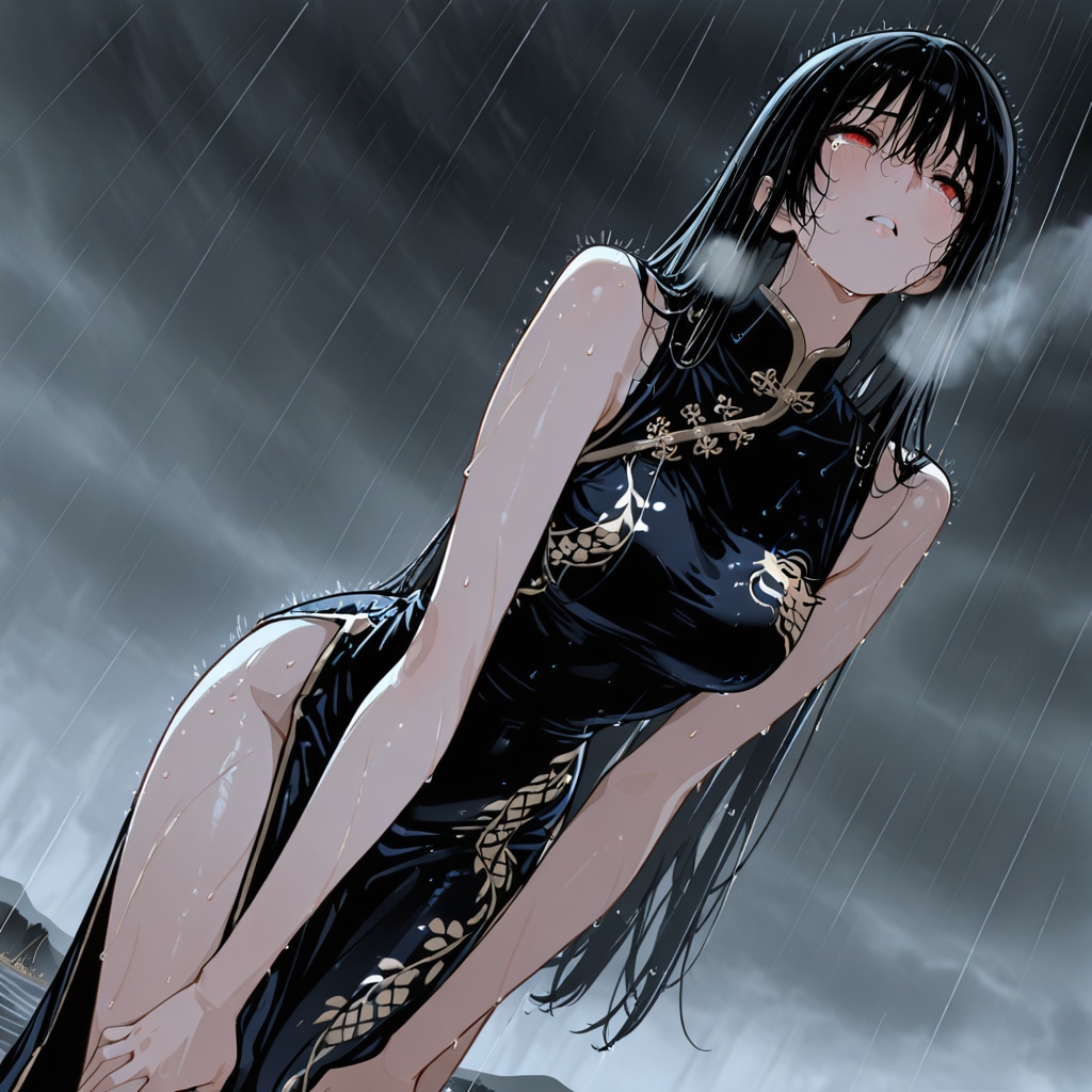 雨で涼む大人ししょちゃん