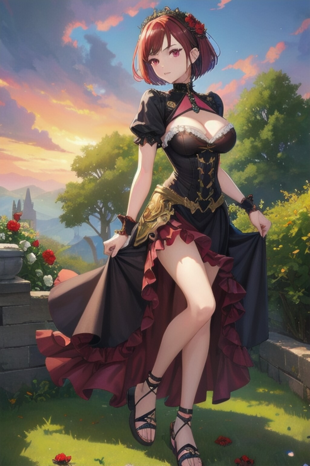 王女様　散歩中