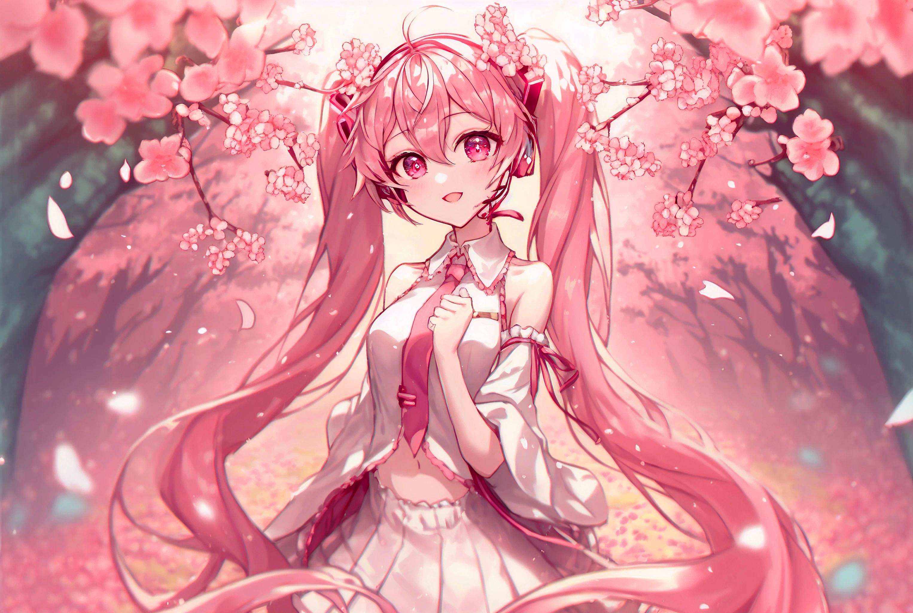 桜ミク 初音ミク 初音未來 Miku VOCALOID ツインテール