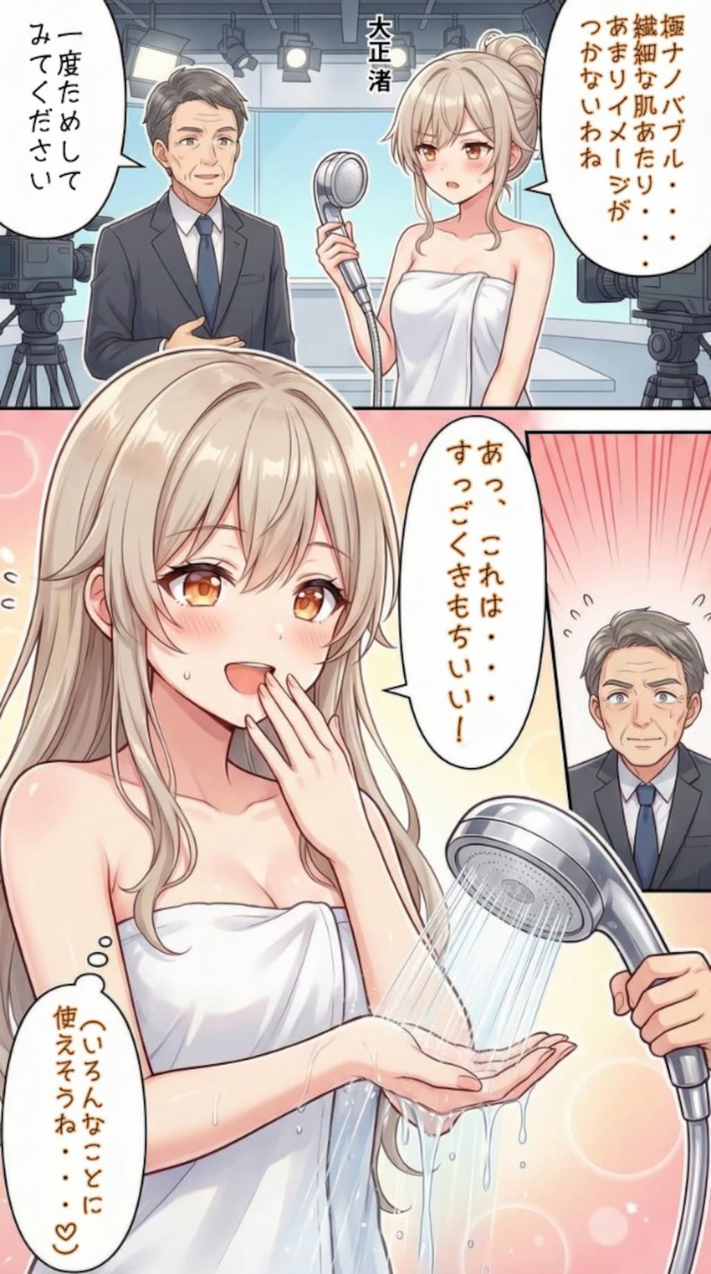 テレビショッピングで商品紹介をする大正渚 SFW