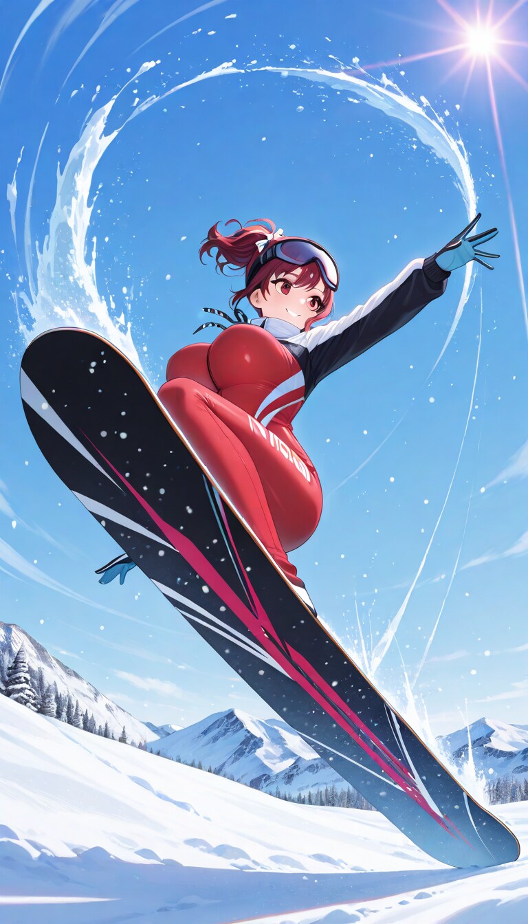 スノーボーダーのりぼんちゃん